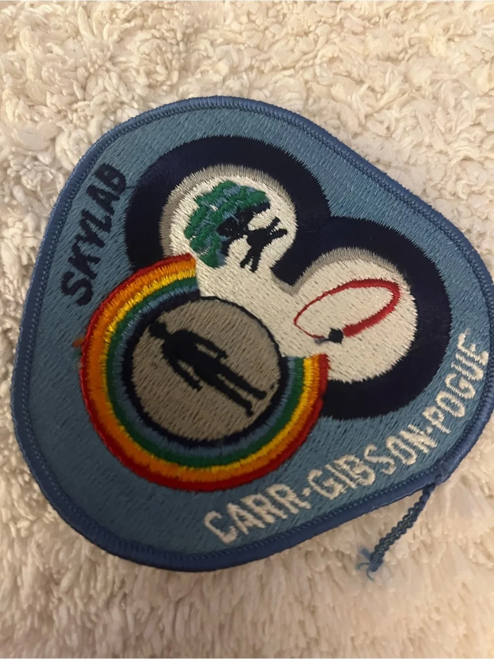 A collection of 4 embroidered NASA mission patches. See description for details.
